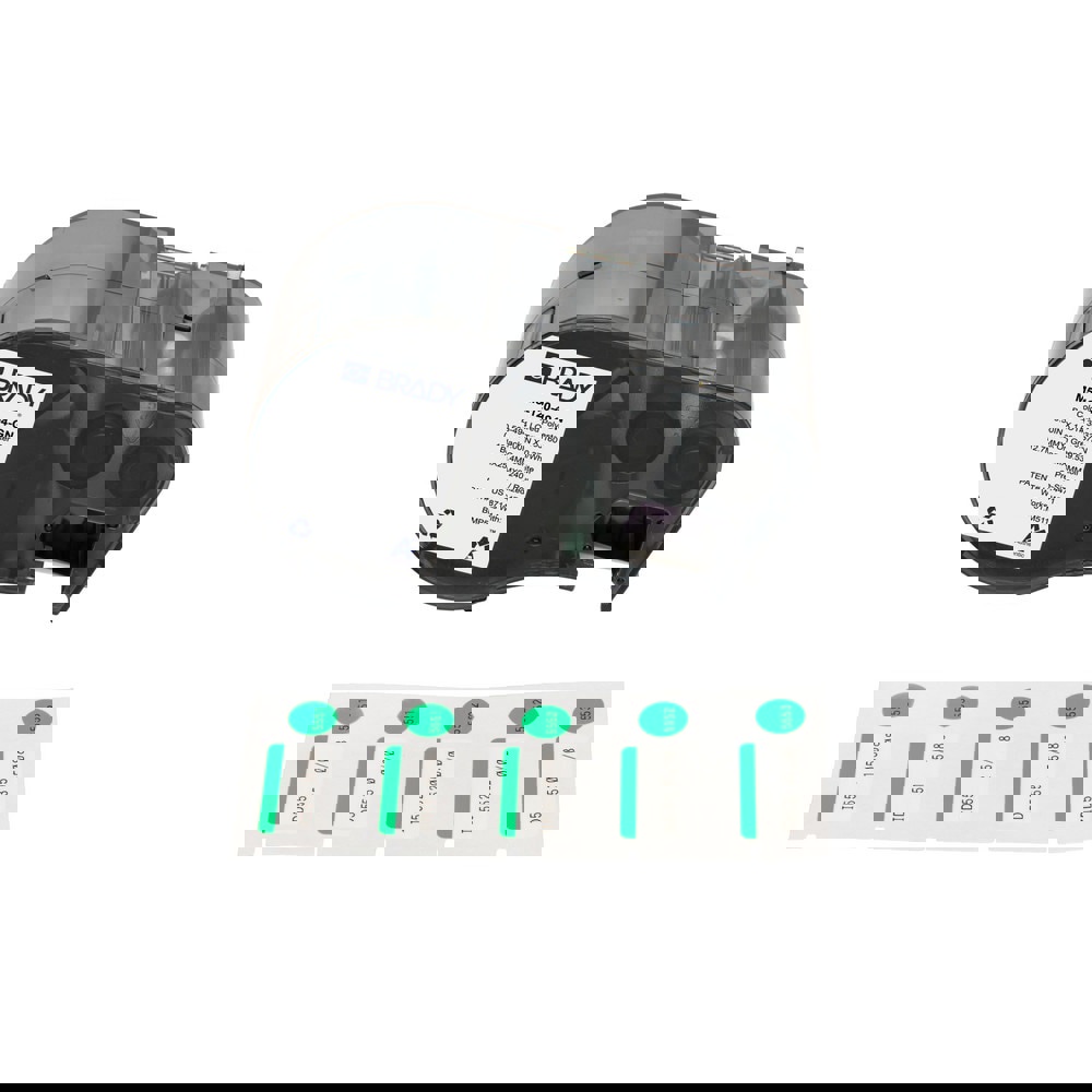 Labels, Ribbons & Tapes; Application: Label Printer Cartridge ; Type: Label Printer Cartridge ; Color Family: Green ; Color: Black on Green, White ; Number Of Labels Per Roll: 240 ; Label Diameter (Inch): 3/8